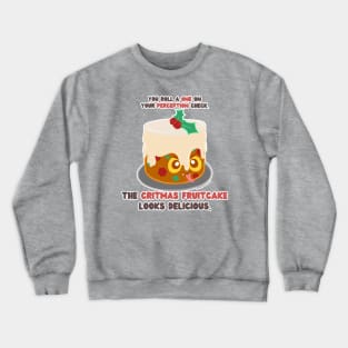 Critmas Fruitcake Mimic // D20 // Christmas // Perception Check Crewneck Sweatshirt